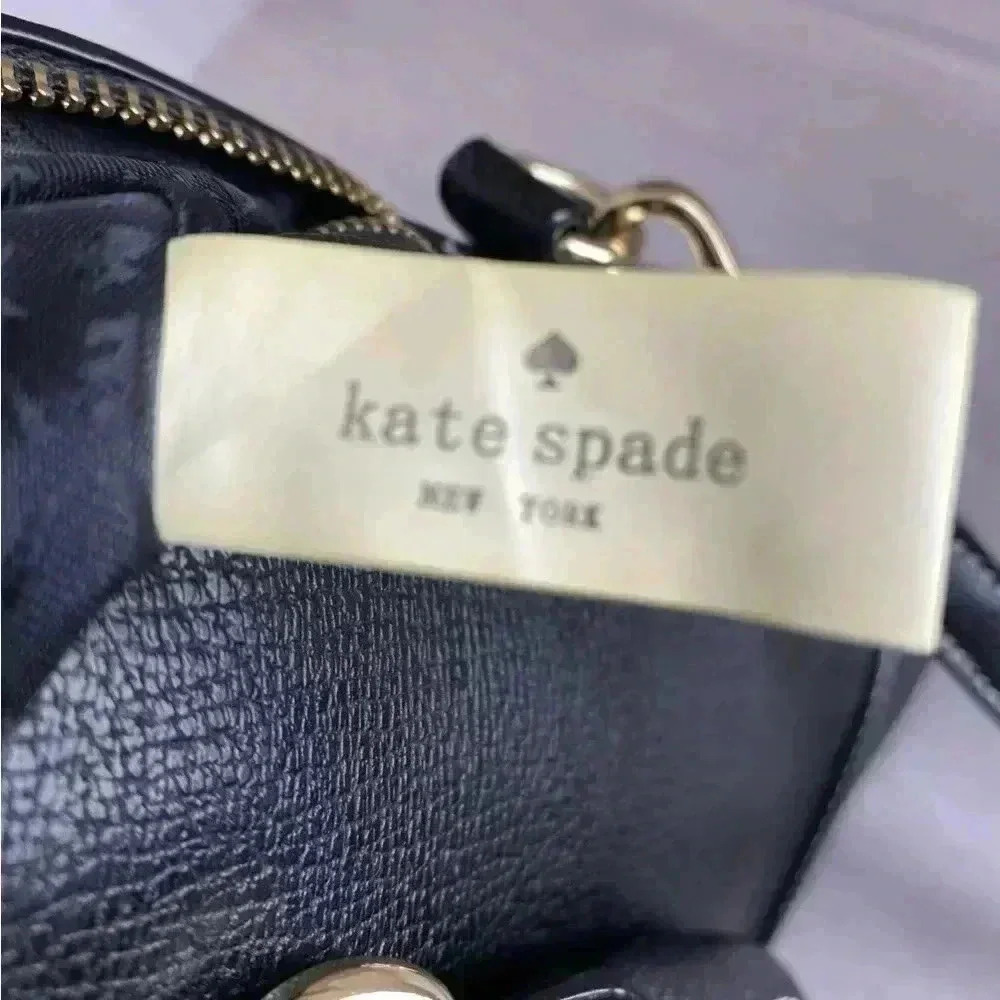 Kate Spade Black Leather Wellesley Rachelle Dome Satchel - Picture 9 of 13
